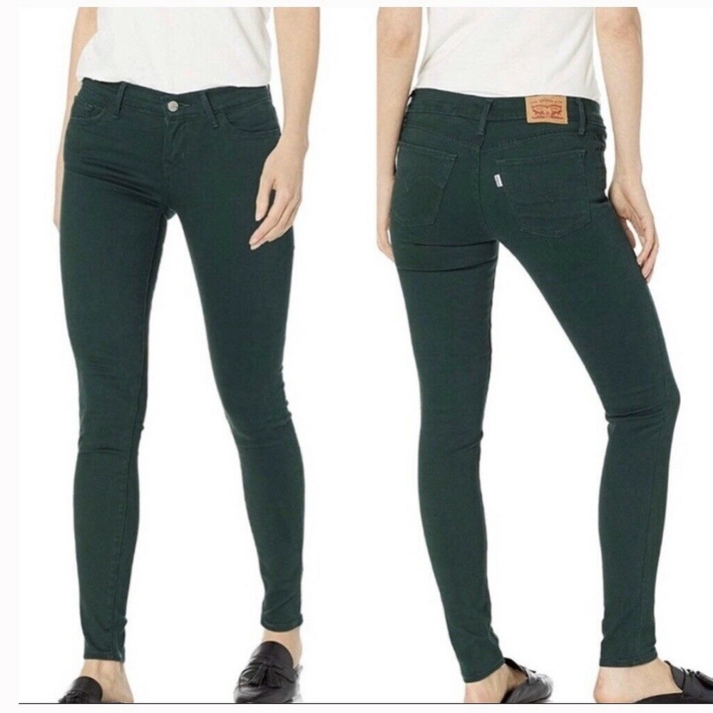 NWOT Levi's 710 Green Mid-Rise Super Skinny 32x30